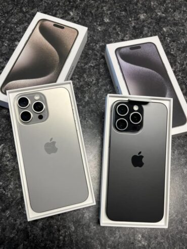 Originales Apple iPhone 15 Pro de 128 GB por 500 EUR, iPhone 15 Pro Max de 256 GB por 540 EUR, iPhone 15 de 128 GB por 400 EUR, iPhone 15 Plus de 128 GB por 420 EUR